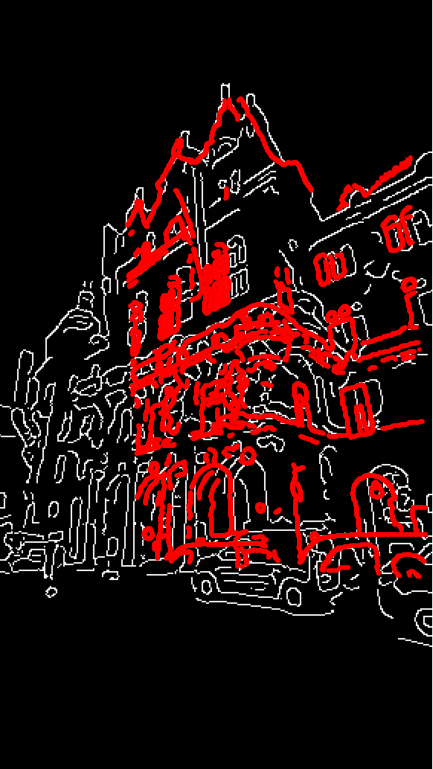 Edge alignment with the initial geometry, view 1