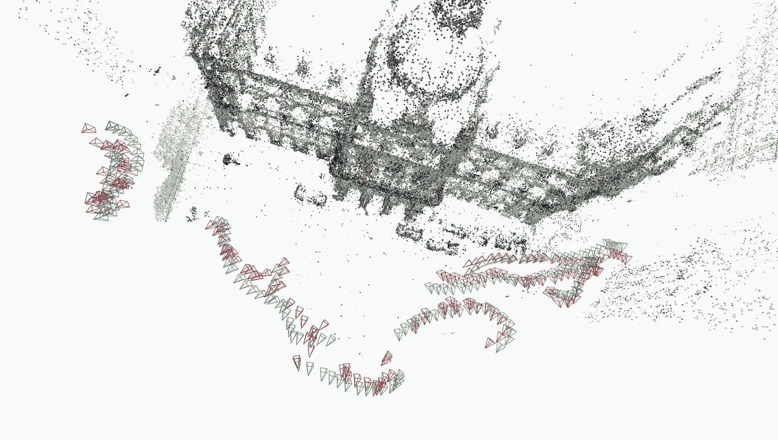 EPO refining a VGGT reconstruction of the Graz Town Hall scene (TerraSky3D)